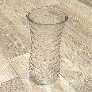 Textured Clear Glass Vase